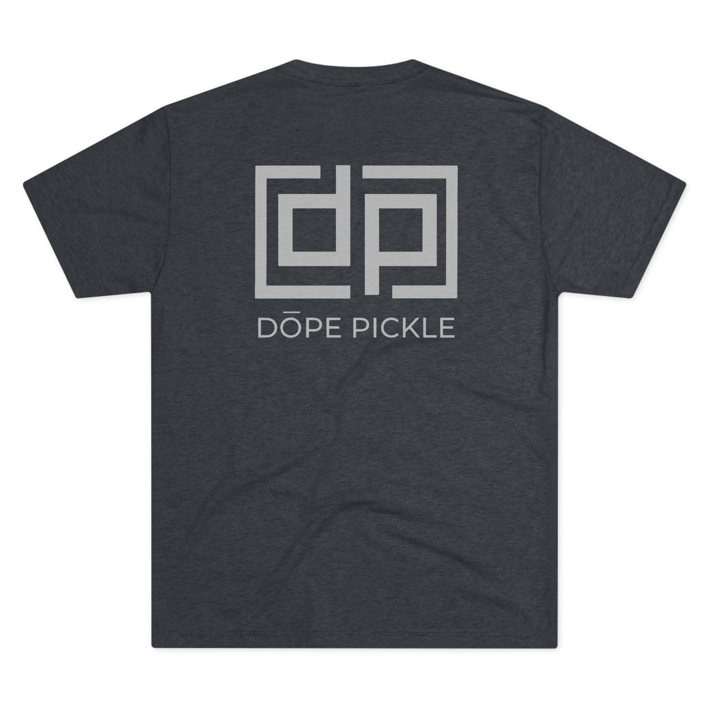 Dope Pickle Classic Logo Unisex Tri-Blend Crew Tee (Grey Font)