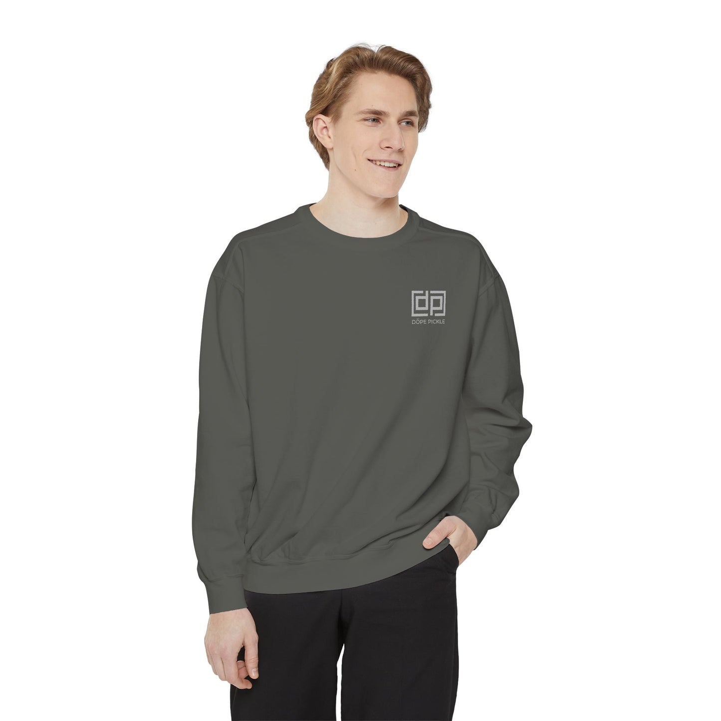 Dope Pickle Spine (Grey) Unisex Crewneck