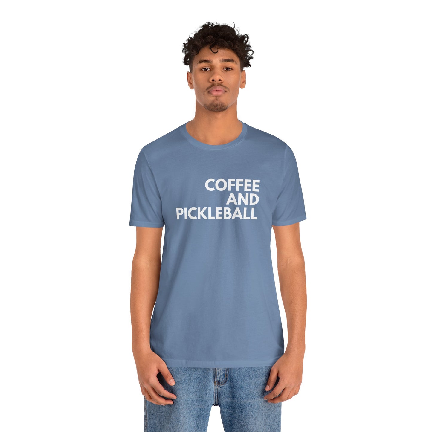 Coffee And Pickleball Unisex Short Sleeve Tee