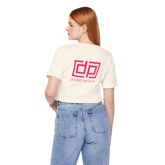 Dope Pickle Logo (Pink) Unisex Jersey Short Sleeve Tee