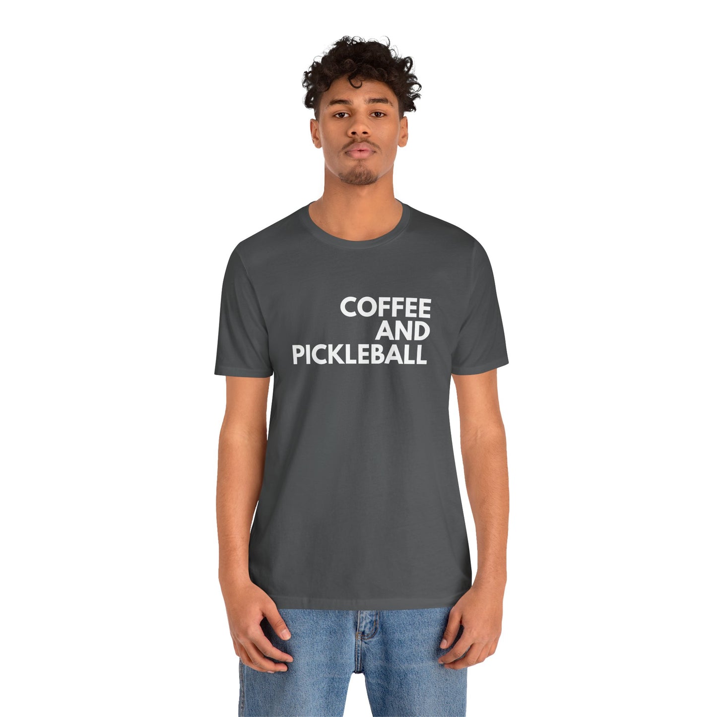 Coffee And Pickleball Unisex Short Sleeve Tee