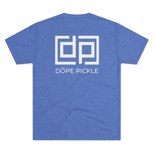 Dope Pickle Classic Logo Unisex Tri-Blend Crew Tee (White Font)