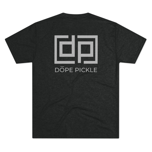 Dope Pickle Classic Logo Unisex Tri-Blend Crew Tee (Grey Font)