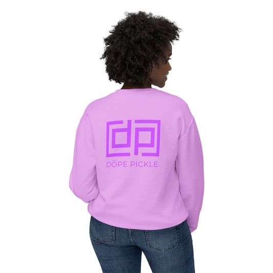 Dope Pickle Classic Logo (Monochromatic) Unisex Lightweight Crewneck Sweatshirt