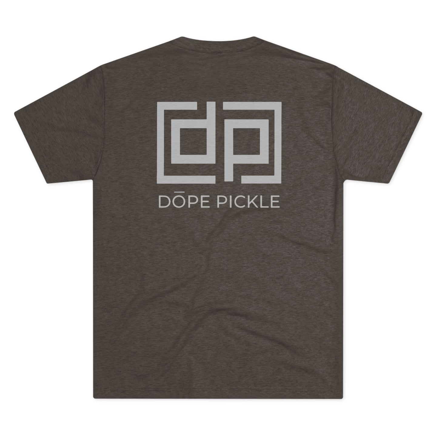 Dope Pickle Classic Logo Unisex Tri-Blend Crew Tee (Grey Font)