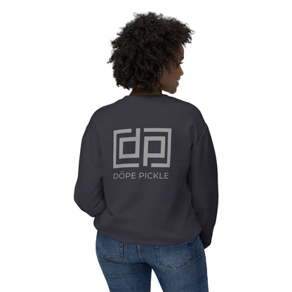 Dope Pickle Classic Logo (Monochromatic) Unisex Lightweight Crewneck Sweatshirt