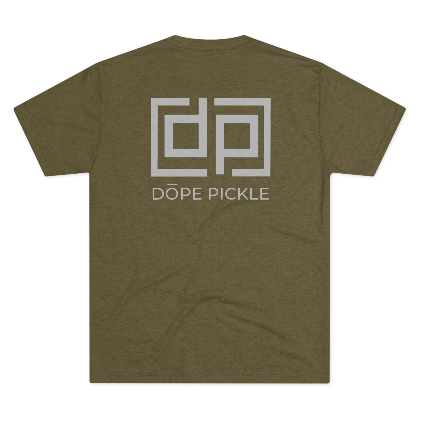 Dope Pickle Classic Logo Unisex Tri-Blend Crew Tee (Grey Font)
