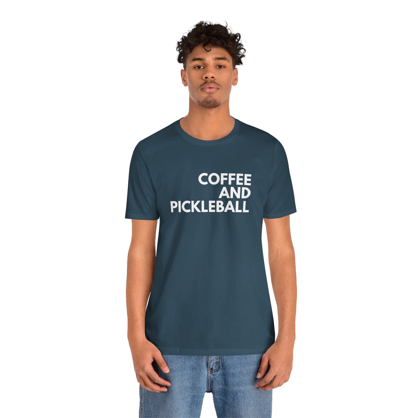 Coffee And Pickleball Unisex Short Sleeve Tee