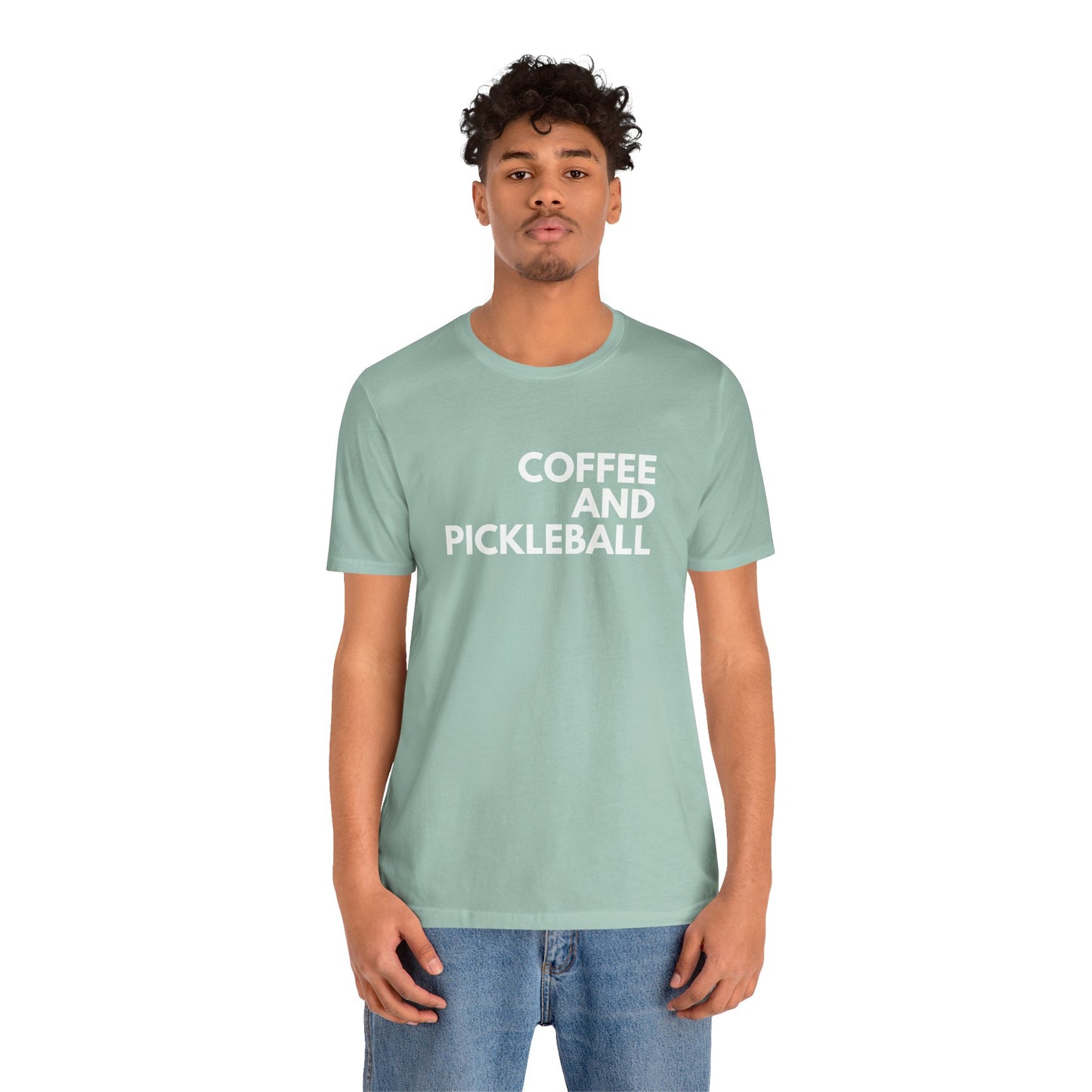 Coffee And Pickleball Unisex Short Sleeve Tee